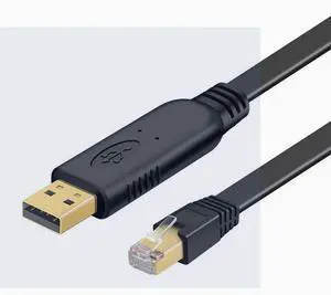 console cable Router configuration cable Signal control cable USB to RJ45 debugging cable Communication serial cable 10 ft. Black
