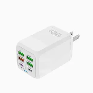 150W Super Fast Charge Flash Charge 4USb Multi-port 120W tablet charger Double type-c White