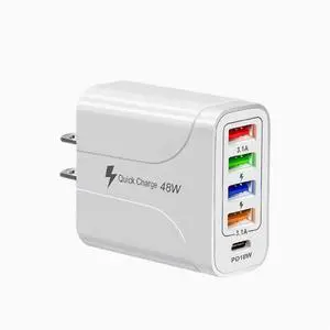 4USB charger PD18W 5-in-1 charger 48W Multi-interface charger PD Fast charger