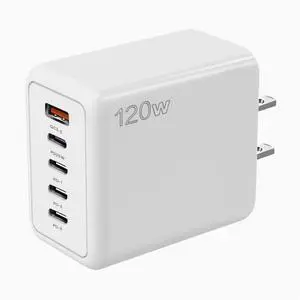 120W US standard charger 4type-c multi-interface five round hole USB charging head super fast charging flash charging for Apple 15max Huawei Xiaomi Samsung