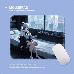 Kamisato Ayaka Mouse pad Small Genshin Impact gaming table pad Computer keyboard pad Medium mouse pad  30X25CM Gray