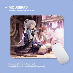Kamisato Ayaka Mouse pad Small Genshin Impact gaming table pad Computer keyboard pad Medium mouse pad  30X25CM Green