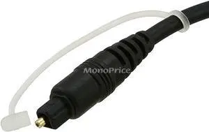 Digital Optical Audio Cable - 6 Feet - TosLink to Mini TosLink Male/Male, 5.0mm Outside Diameter, Gold plated ferrule