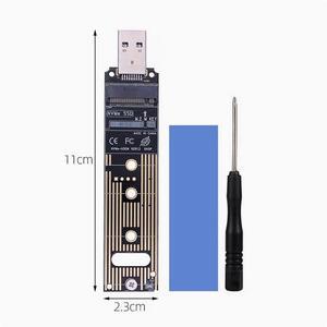 From nvme to USB3.1 Type-A m.2 to usb3.0 in-line disk box JMS583 adapter card
