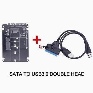 M.2 NGFF MSATA 2-in-1 to SATA Serial port USB3.0 conversion box Cable SSD case cover