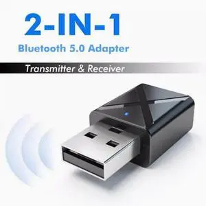 USB Bluetooth transmitter receiver 2-in-1 Wireless Audio Adapter 5.0 TV computer car