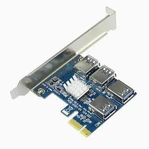 PCIE to PCIE card 1 to 4PCI-E to PCI-E slot 1 Drag four USB3.0 1 Drag four expansion cards