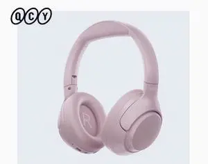 QCY H3 ANC Bluetooth Headphones Over Ear, Active Noise Cancelling Bluetooth 5.4 Headphones with Microphones, Hi-Res Audio Sound, Multipoint Connection, 60H Playback, Custom EQ via App Pink