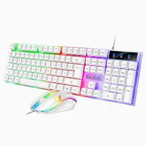 BAJEAL T350 Wired usb Light up Gaming keyboard and mouse Computer mechanical feel backlit keyboard and mouse set BAJEAL T350 Wired usb Light up Gaming keyboard and mouse Computer mechanical feel backlit keyboard and mouse set