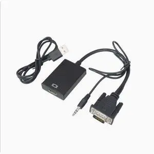 VGA with audio to HDMI converter vga with hdmi to HDMI with sound