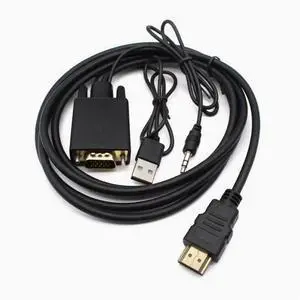 VGA with audio to HDMI converter vga with hdmi to HDMI with sound 1.8 m