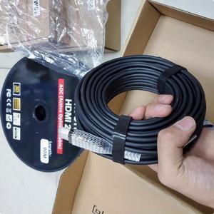 Fiber hdmi HD cable 2.0 version 4K 60hz engineering grade imported chip decoration tube TV  5M