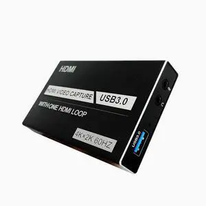 USB video capture card 1080 loop out HDMI with audio microphone HD game live recording box