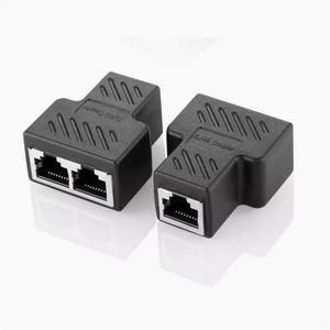 Shielded CAT6 RJ45 network tee cable extension one minute two adapter adapter