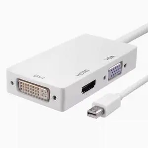 MiniDP to HDMI VGA DVI 3-in-1 adapter projector converter supports 4K