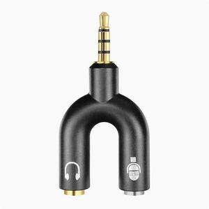 Headphone microphone 2-in-1 adapter Laptop headset 1-in-2 converter 3.5mm plug