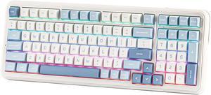 MCHOSE K99 96% Wireless Gaming Keyboard, Gasket Mechanical Keyboard, BT5.0/USB-C/2.4GHz Wireless Creamy keyboard, with 6-Layer Padding, 6000mAh Battery, Hot Swappable, NKRO for Win/Mac/Linux