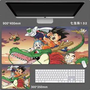 Anime Dragon Ball Mouse Pad,Extended Gaming Mouse Pad with Stitched Edges, Large Mouse pad with Non-Slip Rubber Base for Work & Gaming, Office & Home,