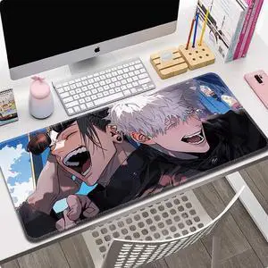 Anime Jujutsu Kaisen Gojo Satoru drawing mouse pad  Extended Gaming Mouse Pad with Stitched Edges, Large Mouse pad with Non-Slip Rubber Base for Work & Gaming, Office & Home, 35.4x15.7inch
