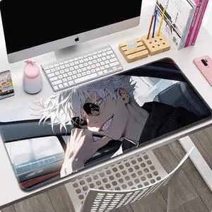 Anime Jujutsu Kaisen Gojo Satoru drawing mouse pad  Extended Gaming Mouse Pad with Stitched Edges, Large Mouse pad with Non-Slip Rubber Base for Work & Gaming, Office & Home, 35.4x15.7inch