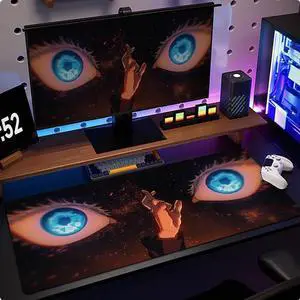 Anime Jujutsu Kaisen Gojo Satoru drawing mouse pad  Extended Gaming Mouse Pad with Stitched Edges, Large Mouse pad with Non-Slip Rubber Base for Work & Gaming, Office & Home, 35.4x15.7inch