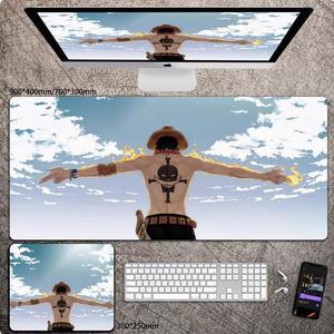 Anime One Piece Ace  mouse pad Extended Gaming Mouse Pad with Stitched Edges, Large Mouse pad with Non-Slip Rubber Base for Work & Gaming, Office & Home 300*250mm