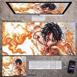 Anime One Piece Ace mouse pad Extended Gaming Mouse Pad with Stitched Edges,  Large Mouse pad with Non-Slip Rubber Base for Work & Gaming, Office & Home 300*250mm
