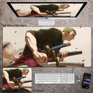 Anime One Piece ZORO mouse pad Extended Gaming Mouse Pad with Stitched Edges,  Large Mouse pad with Non-Slip Rubber Base for Work & Gaming, Office & Home 300*250mm