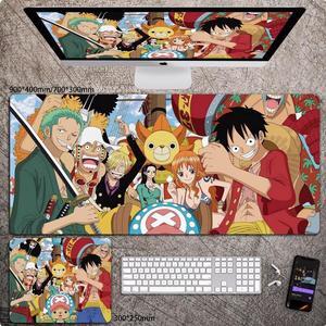 Anime One Piece mouse pad Extended Gaming Mouse Pad with Stitched Edges, Large Mouse pad with Non-Slip Rubber Base for Work & Gaming, Office & Home 300*250mm