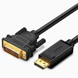 UNGREEN DP to DVI to connector Monitor cable 1K 60HZ Large displayport port conversion video card cable 0.15M