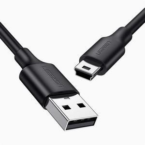 UGREEN USB to Mini USB data cable T-port for mobile hard disk data cable camera car dashcam old charger cable