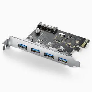 UGREEN PCIE to 4xUSB 3.0 expansion card and 4-pin to 15-PIN cable desktop motherboard adapter expansion panel