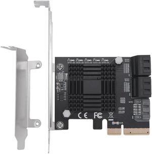 PCIE To 5-Port SATA III 6 Gbps SATA Controller Expansion Card JMB585 Computer Chassis Adapter Card