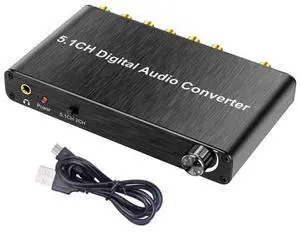 5.1 Audio decoder Digital Audio Converter DTS/AC3 Dolby Decoder SPDIF input to 5.1CH