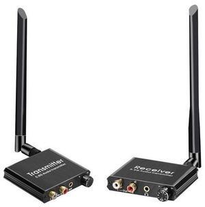 5.8G wireless audio transmitter, transceiver, computer karaoke machine, industrial-grade wireless connection, bidirectional connection, volume control, 50-meter transmission
