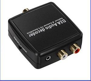 5.1 Digital Audio Converter, Fiber Coaxial to Analog Audio Converter, RCA3.5mm audio decoder