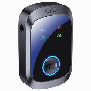 Bluetooth 5.4 one-to-two receiver and Transmitter Dual Transmitter and dual Receiver adapter for audio, car, aircraft and TV