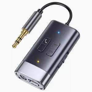 Bluetooth 5.4 Receiver and transmitter, hands-free aux two-in-one wireless transmitter for aircraft fitness TV