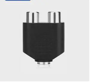 ONTEN audio adapter AV left and right channel female to double lotus female 1:2 3.5mm female -2RCA female adapter