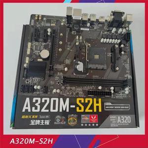 For Desktop Motherboard A320M S2H M-ATX A320 DDR4 M.2 USB3.1 STAT3.0 SSD 32G Channel Socket AM4