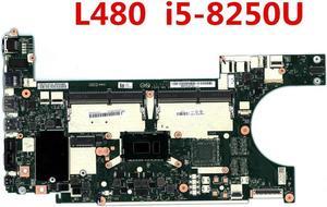 01LW375 For L480 Laptop Motherboard NM-B461 Motherboard SR3LA I5-8250U CPU