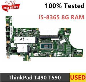 For T490 T590 Laptop Motherboard With I5-8365U CPU 8GB RAM NM-B901 01YT397 100% Tested