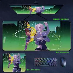 Cyberpunk:Edgerunners anime mouse pad Extended Gaming Mouse Pad with Stitched Edges Large Mouse pad with Non-Slip Rubber Base for Work & Gaming, Offi ce & Home,