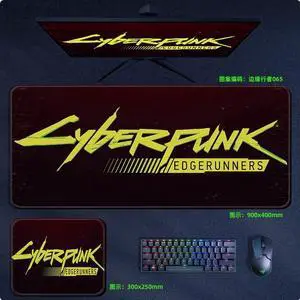 Cyberpunk:Edgerunners anime mouse pad Extended Gaming Mouse Pad with Stitched Edges Large Mouse pad with Non-Slip Rubber Base for Work & Gaming, Offi ce & Home,