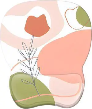 EooCoo Ergonomic Mouse Pad with Wrist Support, Mousepad with Memory Foam Wrist Rest and Non-Slip Base for Computer, Cafe, Home & Office, 9.64 x 8.26 in Office Desk Accessories