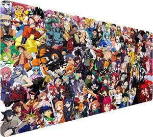 Extended Large Gaming Mouse Pad, Full Desk Keyboard Mouse Pad, XXL Bigmouse Pad with Anime, Waterproof and Anti-Skid for Office Desk Decor (31.5×11.8×0.1 inch)