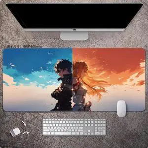 Sword Art Online anime mouse pad Extended Gaming Mouse Pad with Stitched Edges Large Mouse pad with Non-Slip Rubber Base for Work & Gaming, Offi ce & Home, 900*400mm Sword Art Online anime mouse pad Extended Gaming Mouse Pad with Stitched Edges Large Mouse pad with Non-Slip Rubber Base for Work & Gaming, Offi ce & Home, 900*400mm