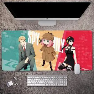 SPY×FAMILY anime mouse pad Extended Gaming Mouse Pad with Stitched Edges Large Mouse pad with Non-Slip Rubber Base for Work & Gaming, Offi ce & Home, 900*400mm