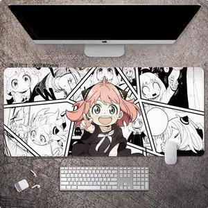 SPY×FAMILY Anya anime mouse pad Extended Gaming Mouse Pad with Stitched Edges Large Mouse pad with Non-Slip Rubber Base for Work & Gaming, Offi ce & Home, 900*400mm