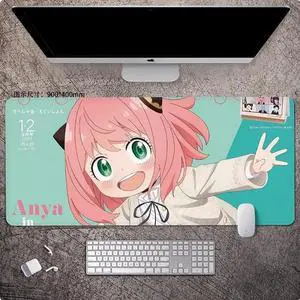 SPY×FAMILY Anya anime mouse pad Extended Gaming Mouse Pad with Stitched Edges Large Mouse pad with Non-Slip Rubber Base for Work & Gaming, Offi ce & Home, 900*400mm